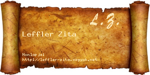 Leffler Zita névjegykártya
